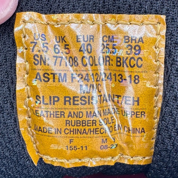 Skechers Men's 7.5 Work Relaxed Fit Holdredge Rebem Steel Toe Boots Style 77108 - Picture 8 of 12